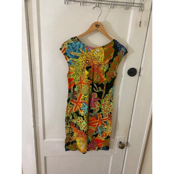 Jams World Women's Starfish Multi Color Sleeveless Sun Dress - Small - Picture 3 of 12